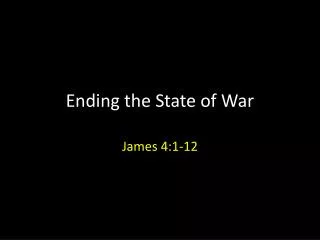 Ending the State of War