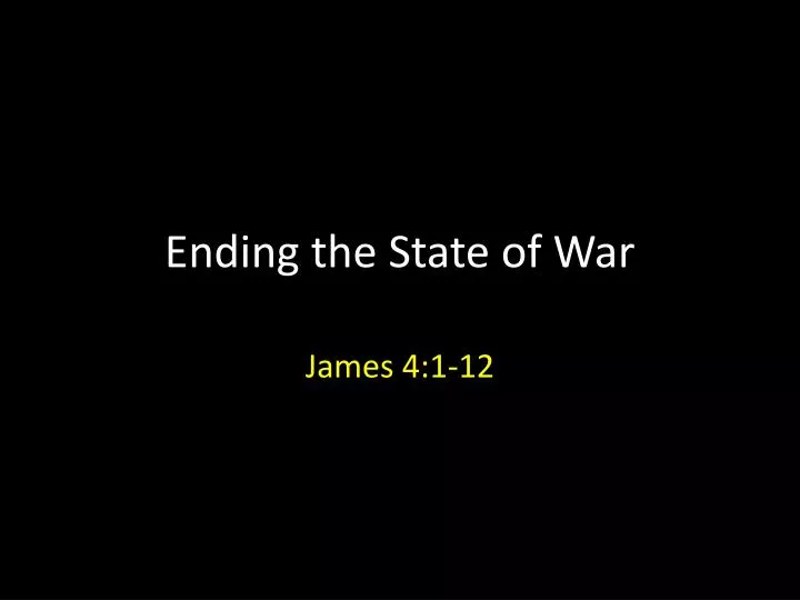 ending the state of war