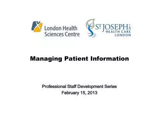 Managing Patient Information
