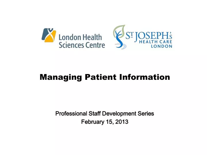 managing patient information