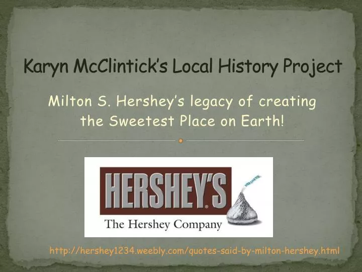karyn mcclintick s local history project