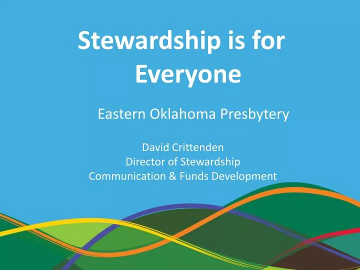 david crittenden director of stewardship communication funds development