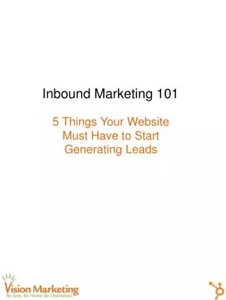 Inbound Marketing 101