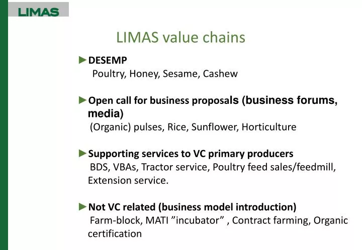 limas value chains