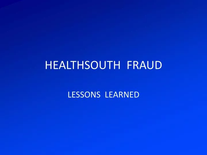 healthsouth fraud