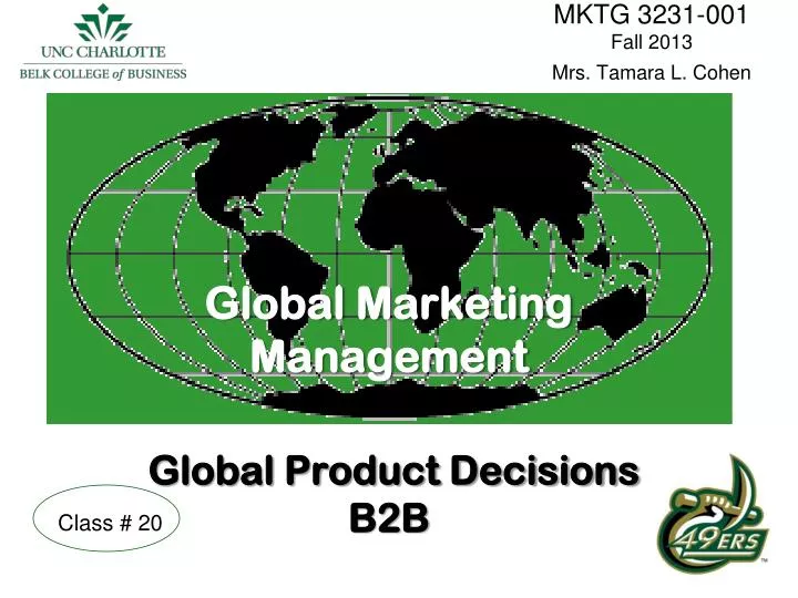 global marketing management global product decisions b2b
