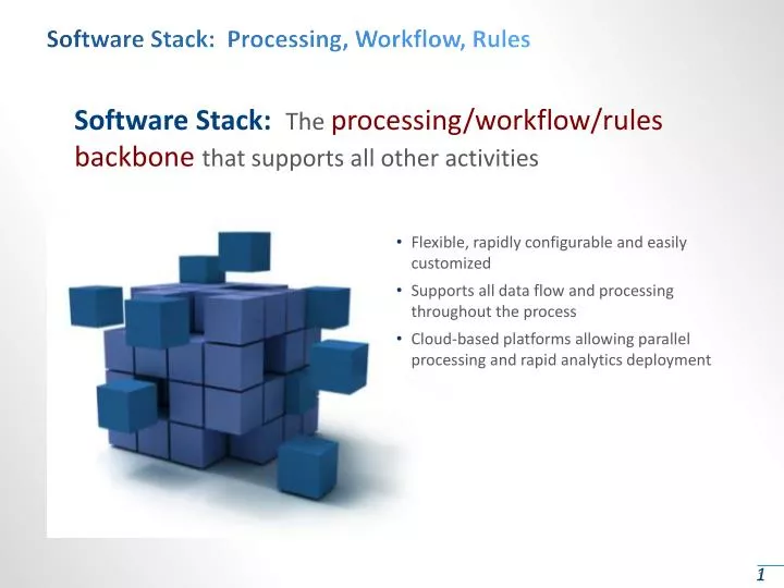 software stack processing workflow rules