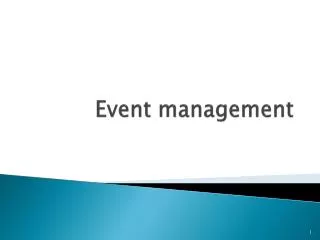 Event management