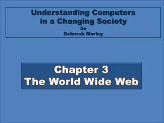 Chapter 3 The World Wide Web