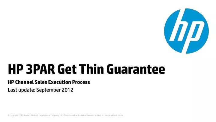 hp 3par get thin guarantee