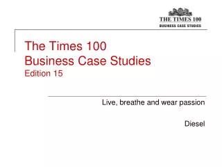 The Times 100 Business Case Studies Edition 15