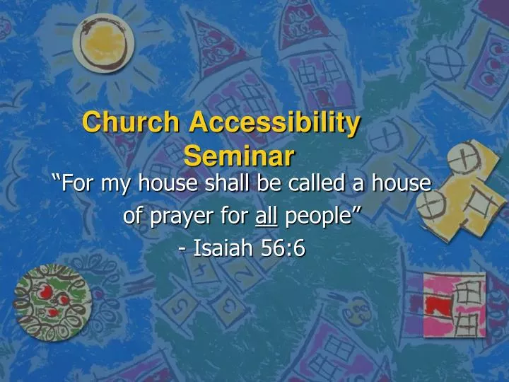 church accessibility seminar