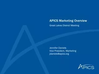 APICS Marketing Overview