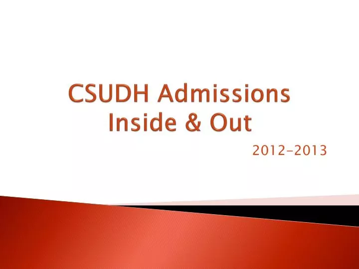 csudh admissions inside out