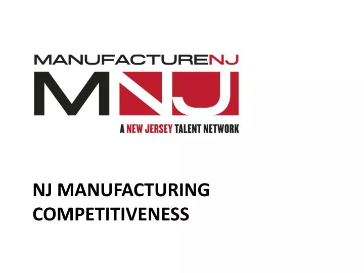 nj manufacturing competitiveness