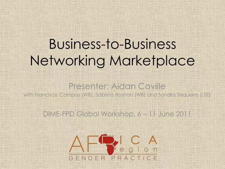 business to business networking marketplace