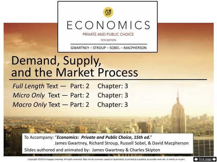 demand supply and the market process