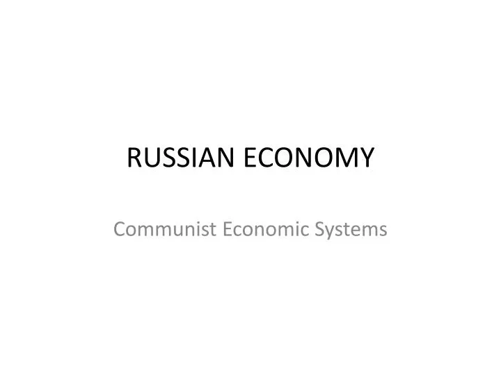 russian economy
