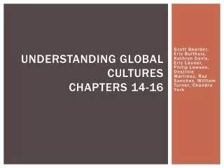 Understanding Global Cultures Chapters 14-16