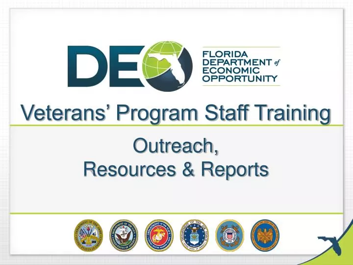 veterans program staff training outreach resources reports