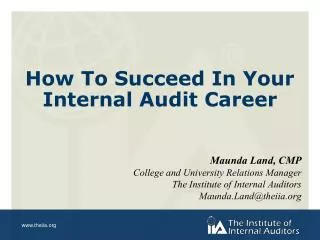 How To Succeed In Your Internal Audit Career