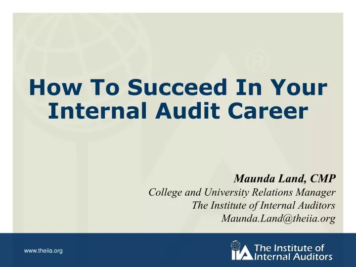 how to succeed in your internal audit career