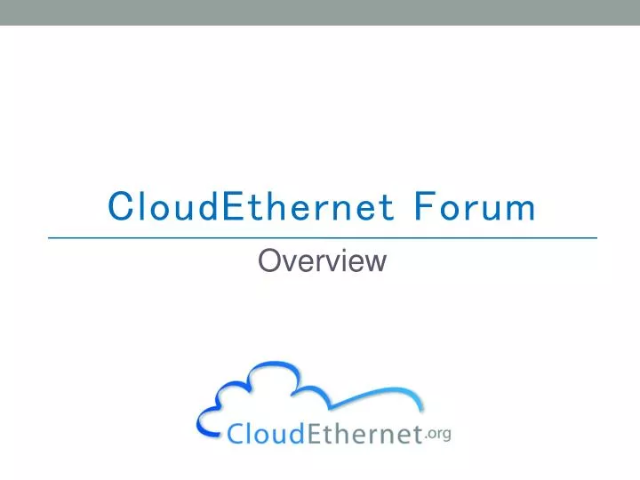 cloudethernet forum