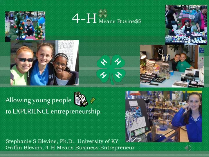 allowing young people to experience entrepreneurship