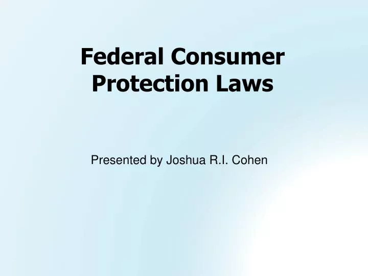 federal consumer protection laws