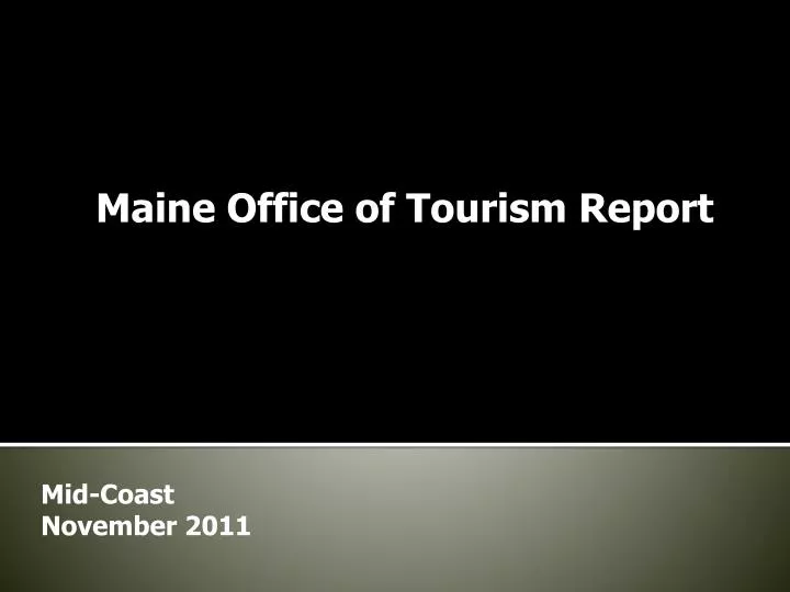 maine office of tourism report