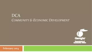 DCA Community &amp; Economic Development