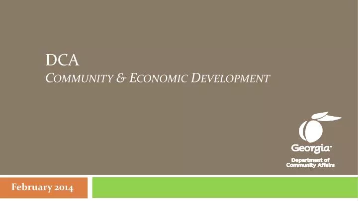 dca community economic development