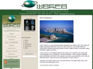 Wafer World History TIME-LINE -1996-Wafer World Inc. was founded as a tightly held private company by Sean Quinn.