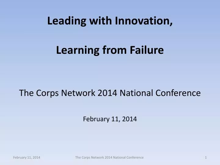 leading with innovation learning from failure