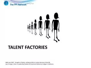 Talent factories