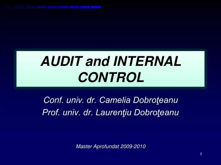 audit and internal control