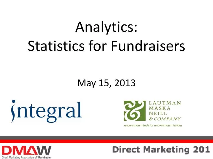 analytics statistics for fundraisers may 15 2013