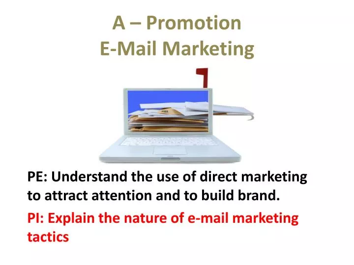 a promotion e mail marketing