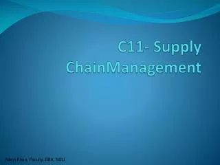 C11- Supply ChainManagement