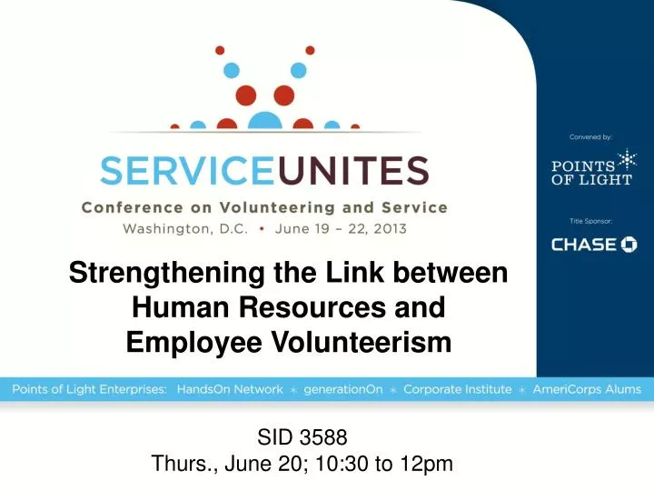 strengthening the link between human resources and employee volunteerism