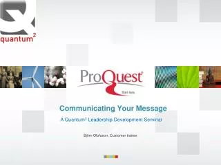 Communicating Your Message