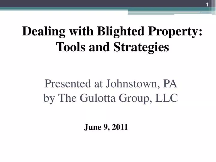 presented at johnstown pa by the gulotta group llc