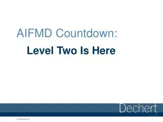 AIFMD Countdown: