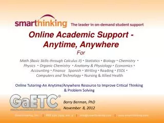 Online Academic Support - Anytime, Anywhere For