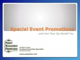 Special Event Promotions