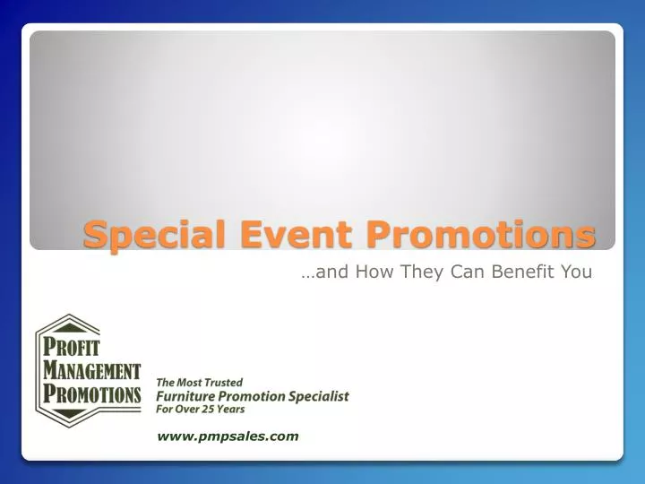 special event promotions