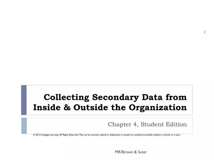 collecting secondary data from inside outside the organization
