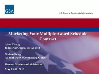 Marketing Your Multiple Award Schedule Contract