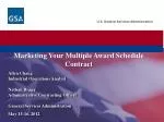 Marketing Your Multiple Award Schedule Contract