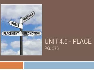 Unit 4.6 - Place pg. 576